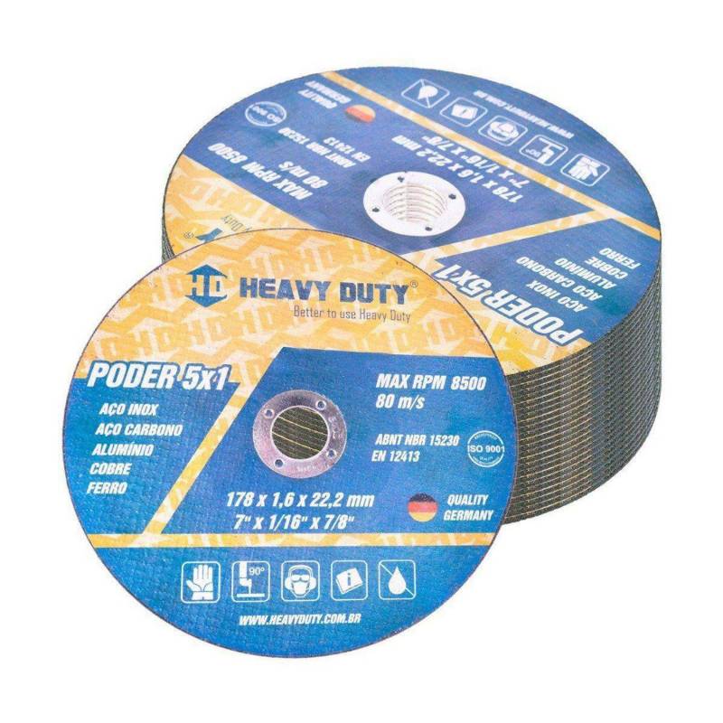 Disco Corte 7'' X 1,6 X22mm  AÇo - Heavy Duty