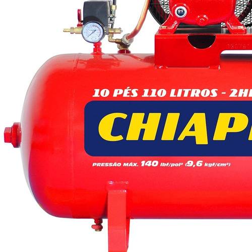 Compressor Ar 10/110 Rch 110l C/mm 2hp - Chiaperini