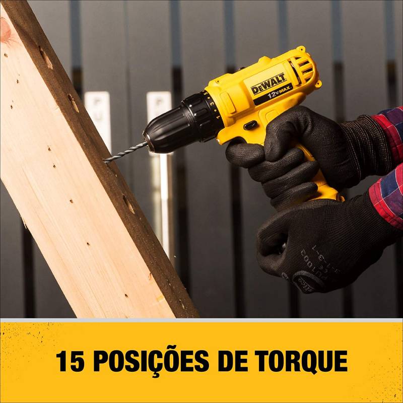 Parafusadeira Furadeira 3/8´´ 12v C/ 1 Bat. - Bivolt - Dewalt