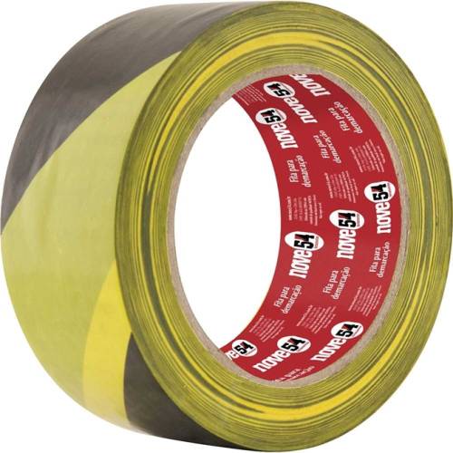 Fita DemarcaÇao Adesiva 48mm X 30m Zebrada - 954