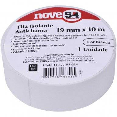 Fita Isolante 19mm X 10m Branca - 954