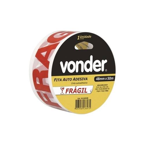 Fita Adesiva Fragil 48mm X 50m - Vonder