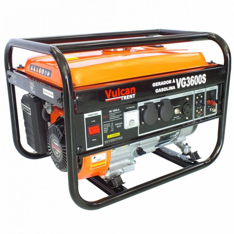 Gerador Gasolina 4t 208cc 7hp 3kva 3000watts Bivolt Vg3800 - Vulcan