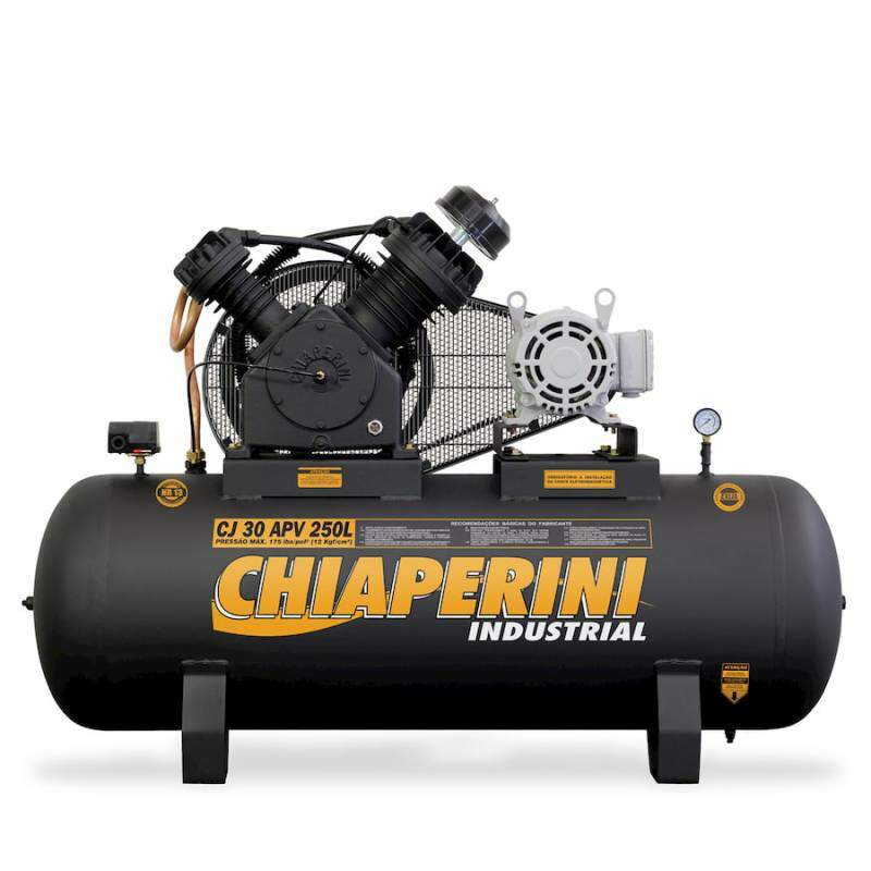 Compressor Ar 30 Pes 250l 220/380 Trifasico - Chiaperini